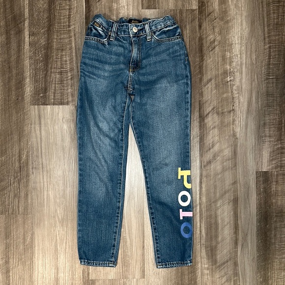 Polo Ralph Lauren Astor Slim Cinch Waist Boy Friend Jeans - 10 - Picture 1 of 7